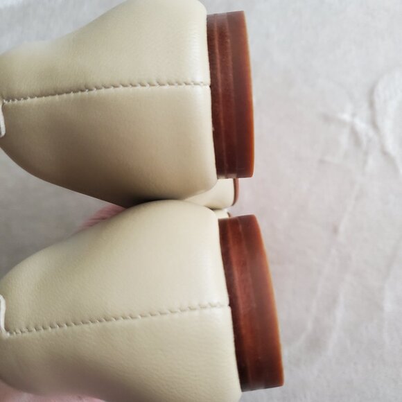 Quince Italian Leather Bow Pointed Women’s Flats Size 7 Color Almond Like new - Picture 9 of 14